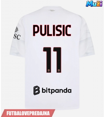 Lacne Muži Futbalové dres AC Milan Christian Pulisic #11 2026-27 Krátky Rukáv - Preč